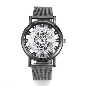 Stainless Steel Skeleton Watch