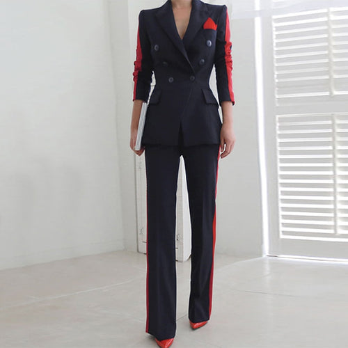 New arrival women high quality temperament fashion wild suit slim pant comfortable thick warm trend outdoor office pant suits