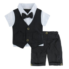 Load image into Gallery viewer, Baby Baptism Outfit Bowtie Tuxedo Clothes Formal Suit