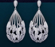 Load image into Gallery viewer, MoonTree Luxury Butterfly Water Drop AAA Circle Cubic Zirconia Dubai Women Wedding Engagement  Earrings