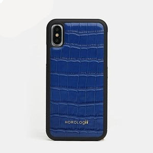 Fashion Black embossed Crocodile Pattern Genuine cow Leather Phone Case For iphone 7 plus X Covers Xr Xs Max custom name service