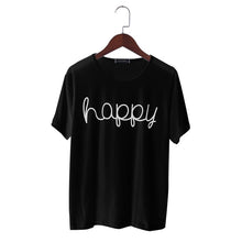 Load image into Gallery viewer, Fashion T-shirt Women Summer Happy Letter Print T Shirt Women Tops