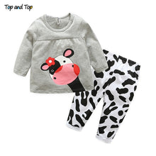 Load image into Gallery viewer, Infant Newborn Baby Girl Clothes Hooded Sweatshirt Striped Pants 2pcs