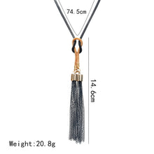 Load image into Gallery viewer, Tassel Long Chain Necklace