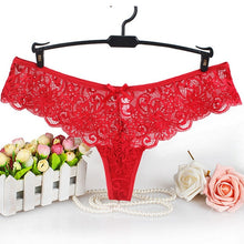 Load image into Gallery viewer, Sexy Lace Panties Bowtie Panties Female Floral Lace Women Panties Breathable Briefs Ladies Low Waist Transparent Underwear