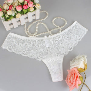 Sexy Lace Panties Bowtie Panties Female Floral Lace Women Panties Breathable Briefs Ladies Low Waist Transparent Underwear