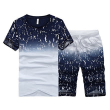 Load image into Gallery viewer, Summer New Men&#39;s Set Short Casual Suits Sportswear Mens Clothing Man Two Pieces Fashion Print Sets Male sweatshirt Men Brand 4XL