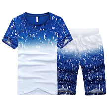 Load image into Gallery viewer, Summer New Men&#39;s Set Short Casual Suits Sportswear Mens Clothing Man Two Pieces Fashion Print Sets Male sweatshirt Men Brand 4XL