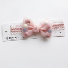 Load image into Gallery viewer, Baby Girls Bowknot Crown Headband Lace Elastic Princess Hair Band Fashion New Style Children Kids