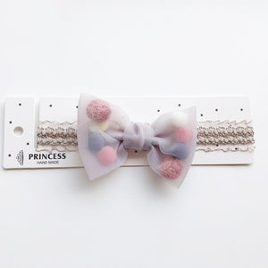 Baby Girls Bowknot Crown Headband Lace Elastic Princess Hair Band Fashion New Style Children Kids