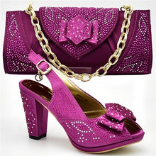 Load image into Gallery viewer, New Arrival Italian Matching Shoe and Bag Set  Nigerian Women Shoes and Bag Set