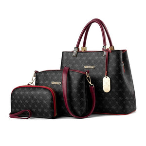 Three-piece Luxury Handbags Women Bags Designer  Leather