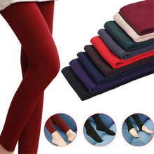 Load image into Gallery viewer, 2019 Women Autumn Winter Thick Warm Legging Brushed Lining Stretch Fleece Pants Trample Feet Leggings High Elasticity Leggings