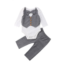 Load image into Gallery viewer, Newborn Baby Boys Gentleman Outfits With Bow  Suits