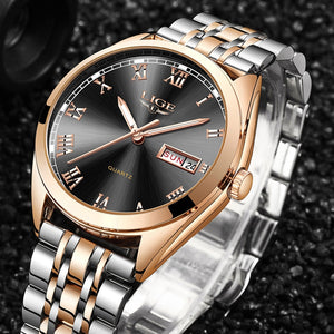 Relojes Hombre 2019 New LIGE Mens Watches Top Brand Luxury Full Steel Business Quartz Watch