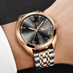 Relojes Hombre 2019 New LIGE Mens Watches Top Brand Luxury Full Steel Business Quartz Watch