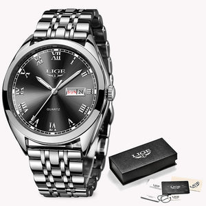 Relojes Hombre 2019 New LIGE Mens Watches Top Brand Luxury Full Steel Business Quartz Watch