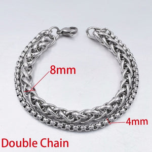 Men's Bracelet & Bangle 2018 Christmas Gift Stainless Steel Bracelet Silver