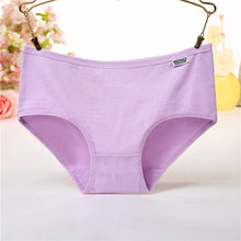 Load image into Gallery viewer, Women&#39;s Panties Cotton Solid Grils Briefs Plus Size Underwear