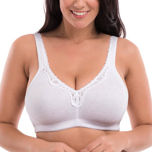 New plus size underwear 100% cotton full large cup seamless wireless ultra-thin bras 110CDEF