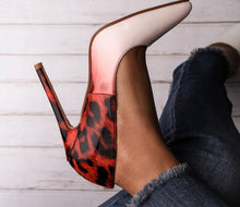 Load image into Gallery viewer, LALA IKAI Women Thin Heel Pumps PU Leather Pointed Toe Ladies Sexy Wedding Party Leopard Shoes Chaussures Femme 014C3381-4