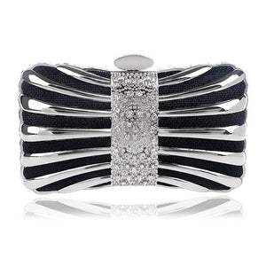 Luxury Brand Design Rivet Decoration Clutch Bag Women Diamonds