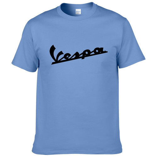 Vespa T Shirt Men 2019 Funny Vespa T-shirt 100% Cotton Summer Short Sleeve Round Neck Tees