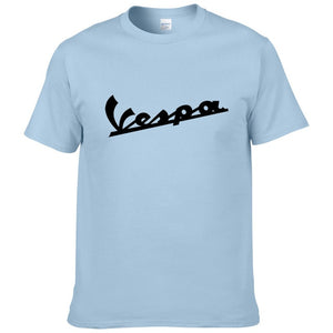 Vespa T Shirt Men 2019 Funny Vespa T-shirt 100% Cotton Summer Short Sleeve Round Neck Tees