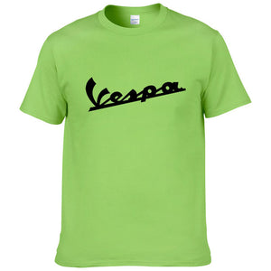 Vespa T Shirt Men 2019 Funny Vespa T-shirt 100% Cotton Summer Short Sleeve Round Neck Tees