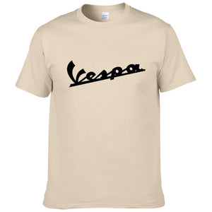 Vespa T Shirt Men 2019 Funny Vespa T-shirt 100% Cotton Summer Short Sleeve Round Neck Tees