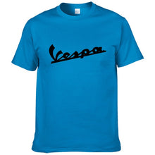 Load image into Gallery viewer, Vespa T Shirt Men 2019 Funny Vespa T-shirt 100% Cotton Summer Short Sleeve Round Neck Tees