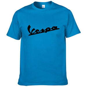 Vespa T Shirt Men 2019 Funny Vespa T-shirt 100% Cotton Summer Short Sleeve Round Neck Tees