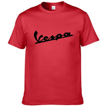 Load image into Gallery viewer, Vespa T Shirt Men 2019 Funny Vespa T-shirt 100% Cotton Summer Short Sleeve Round Neck Tees