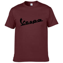 Load image into Gallery viewer, Vespa T Shirt Men 2019 Funny Vespa T-shirt 100% Cotton Summer Short Sleeve Round Neck Tees