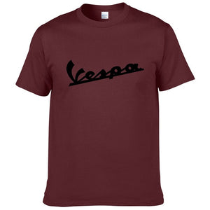 Vespa T Shirt Men 2019 Funny Vespa T-shirt 100% Cotton Summer Short Sleeve Round Neck Tees