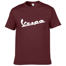 Load image into Gallery viewer, Vespa T Shirt Men 2019 Funny Vespa T-shirt 100% Cotton Summer Short Sleeve Round Neck Tees