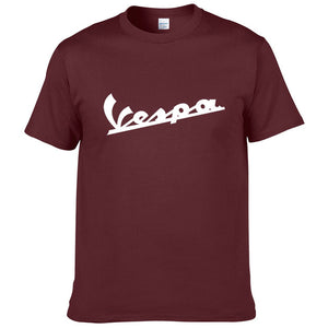 Vespa T Shirt Men 2019 Funny Vespa T-shirt 100% Cotton Summer Short Sleeve Round Neck Tees