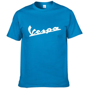 Vespa T Shirt Men 2019 Funny Vespa T-shirt 100% Cotton Summer Short Sleeve Round Neck Tees