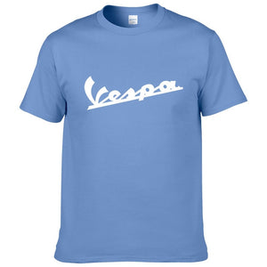 Vespa T Shirt Men 2019 Funny Vespa T-shirt 100% Cotton Summer Short Sleeve Round Neck Tees