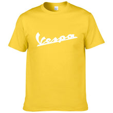 Load image into Gallery viewer, Vespa T Shirt Men 2019 Funny Vespa T-shirt 100% Cotton Summer Short Sleeve Round Neck Tees