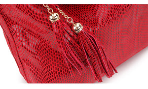 Fashion Leather Women Handbags Hobo Tassel