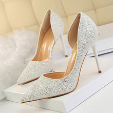 Load image into Gallery viewer, New Women Pumps Sexy High Heels Gold kitten heels Sliver Wedding Shoes