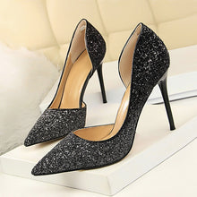Load image into Gallery viewer, New Women Pumps Sexy High Heels Gold kitten heels Sliver Wedding Shoes