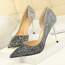 Load image into Gallery viewer, New Women Pumps Sexy High Heels Gold kitten heels Sliver Wedding Shoes