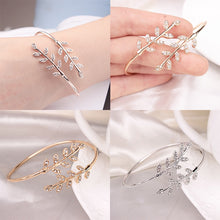 Load image into Gallery viewer, Party  Jewelry  Adjustable  Bangles 1 piece  Women  Opening  Bracelet  Fine  Bangles  Opening  Bangles  Hot  Leaf  Bangles