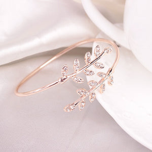 Party  Jewelry  Adjustable  Bangles 1 piece  Women  Opening  Bracelet  Fine  Bangles  Opening  Bangles  Hot  Leaf  Bangles