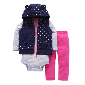 2019 kids clothing set,toddler baby girl boy clothes floral print,unisex newborn bebes clothes coat+rompers+pants 3PCS outfits