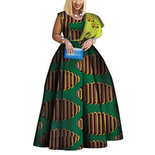 Load image into Gallery viewer, African Print Dresses Bazin One-shoulder Party Dress