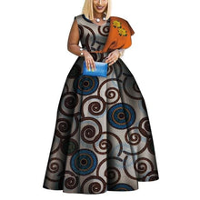 Load image into Gallery viewer, African Print Dresses Bazin One-shoulder Party Dress
