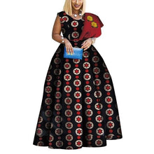 Load image into Gallery viewer, African Print Dresses Bazin One-shoulder Party Dress